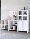 Vitrina SKALS puertas de vidrio blanco Vitrina SKALS puertas de vidrio blanco