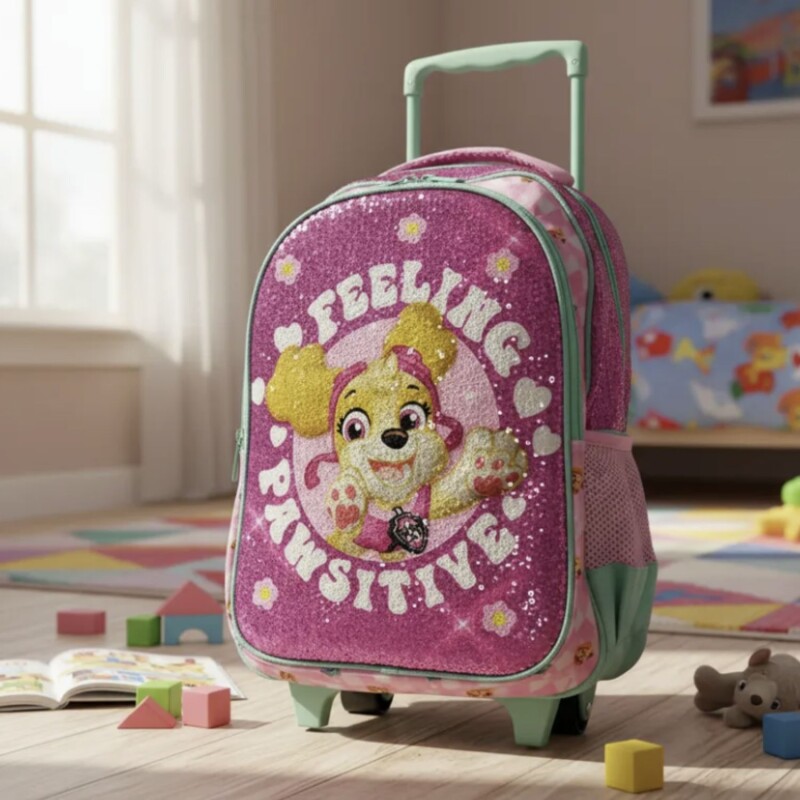 Mochila Nickelodeon 3D Con Carro 40x30 Cm Paw Patrol Para Niños Uso Escolar Cómoda Mochila Nickelodeon 3D Con Carro 40x30 Cm Paw Patrol Para Niños Uso Escolar Cómoda
