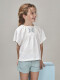 Camiseta Con Bordado Blanco