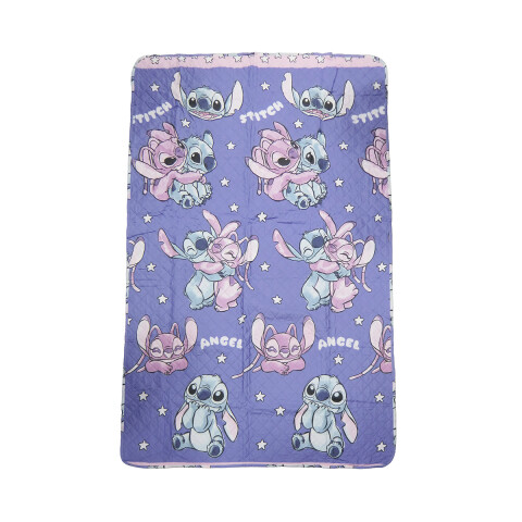 Colcha Infantil Stitch 1 Plaza 100% Microfibra VIOLETA