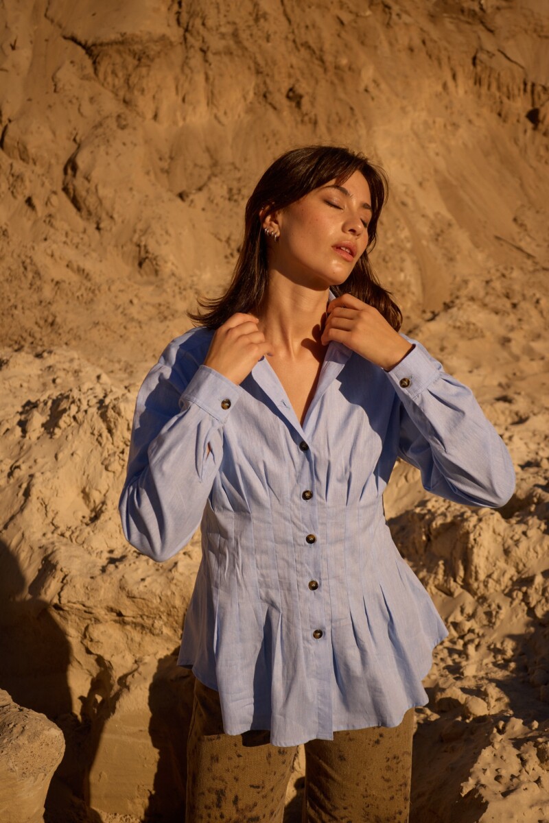 Corset Shirt - Celeste 