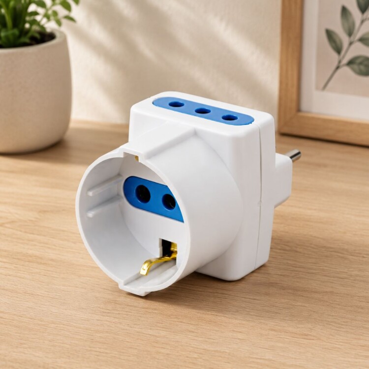 ADAPTADOR TRIFASICO SCHUKO + 2 TRES EN LINEA VOLTA ADAPTADOR TRIFASICO SCHUKO + 2 TRES EN LINEA VOLTA