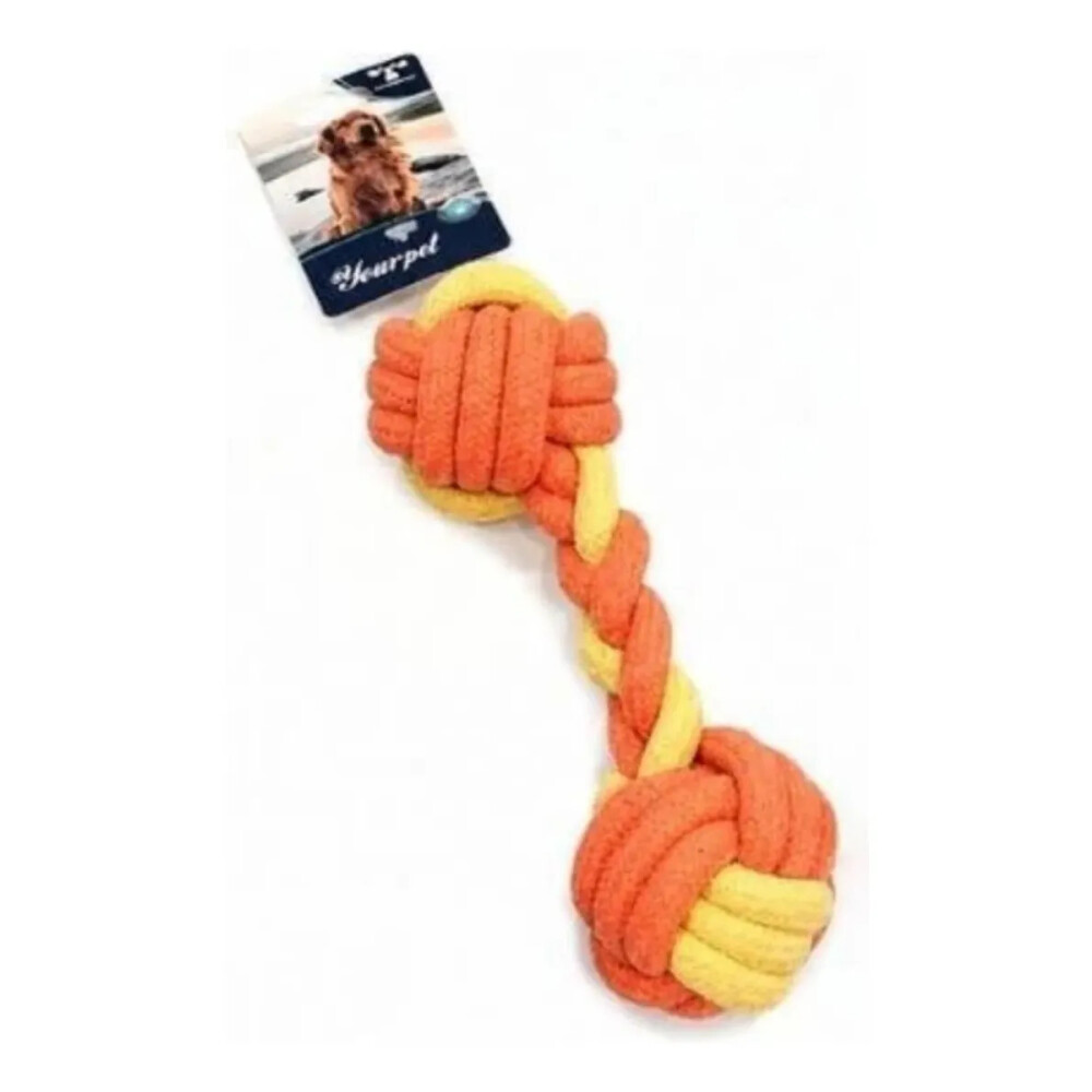 Juguete Para Perro De Cuerda Mancuerna Colores NARANJA