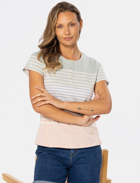 REMERA RAYADA Verde