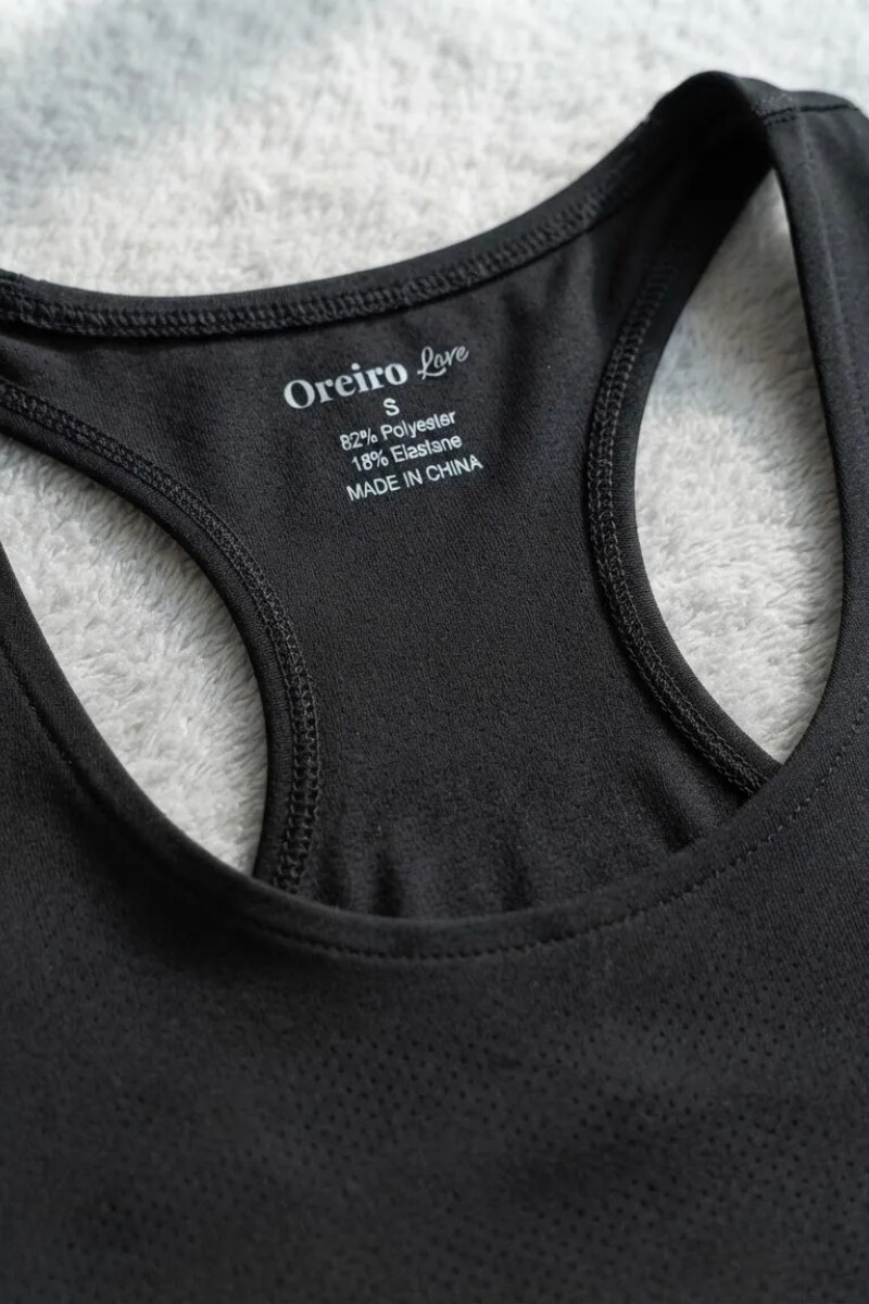 Musculosa Deportiva Oreiro Negro