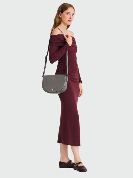 LONGCHAMP - EPURE, CARTERA CROSSBODY M Gris