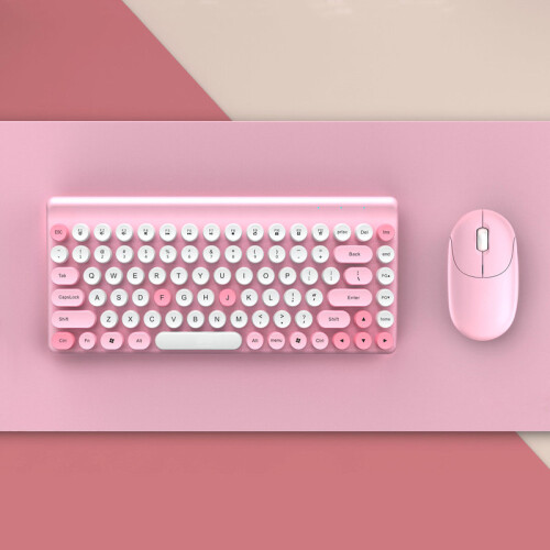 Teclado Y Mouse Inalámbrico Mofii 2.4 G - Rosa Qw02 Teclado Y Mouse Inalámbrico Mofii 2.4 G - Rosa Qw02