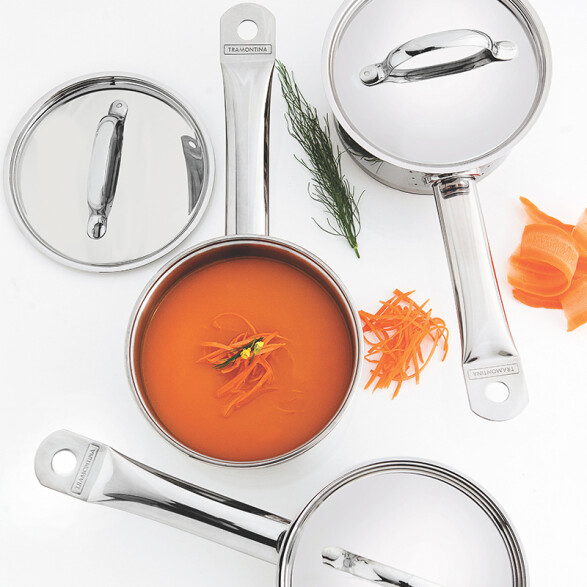 Olla honda c/mango y tapa ø16cm. 2,2 lts. "prof" TF1776