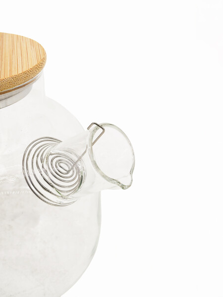 TETERA CON TAPA DE BAMBOO TRANSPARENTE