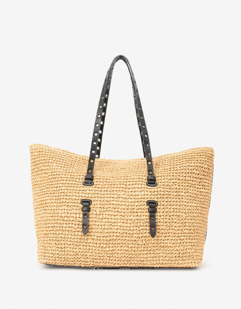Shopper Shopper Efecto Rafia - Marron Beige