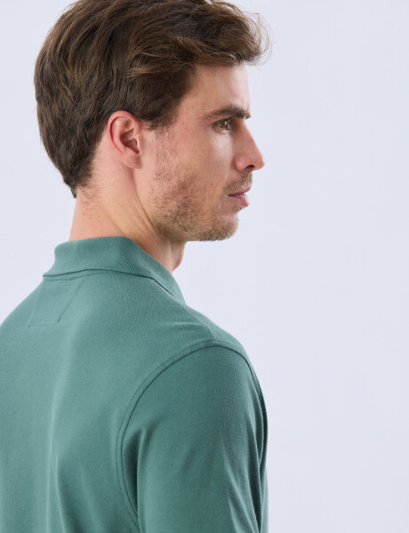 REMERA POLO LISA PIQUÉ Verde Oscuro