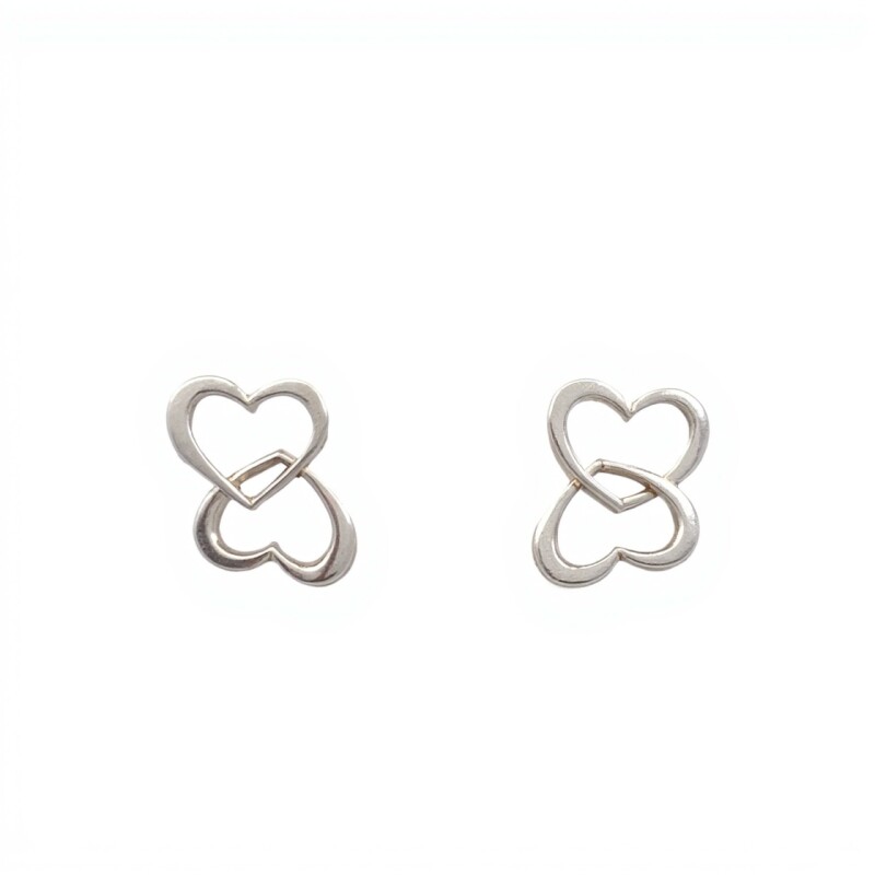 Caravanas Corazón enlazado-Plata 925-Sin piedra-CA3488 sinpiedra