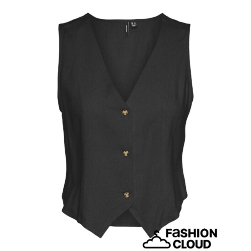 VMMYMILO S/L WAISTCOAT WVN GA BLACK