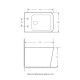 INODORO SIN MOCHILA LACAR BLANCO 54X36X41 CM LOZA SANITARIA BLANCO