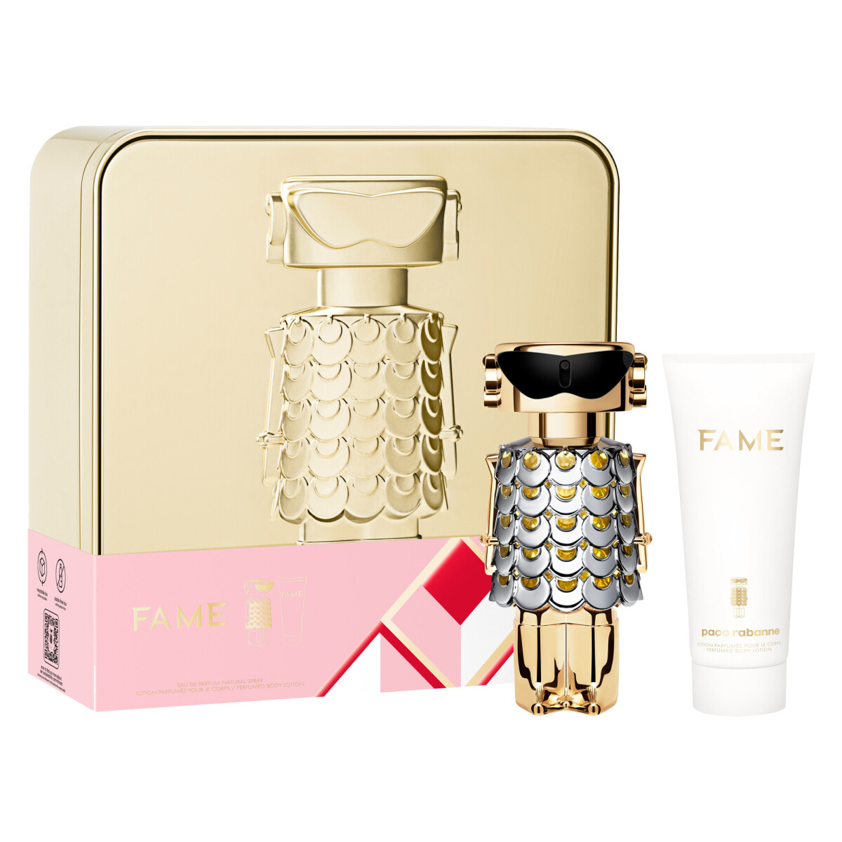 Cofre Rabanne Perfume Fame EDP 80ml + Body Lotion 100ml 