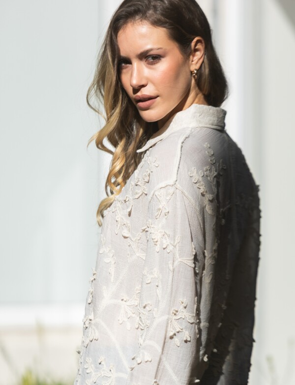 Camisa Crochet BEIGE
