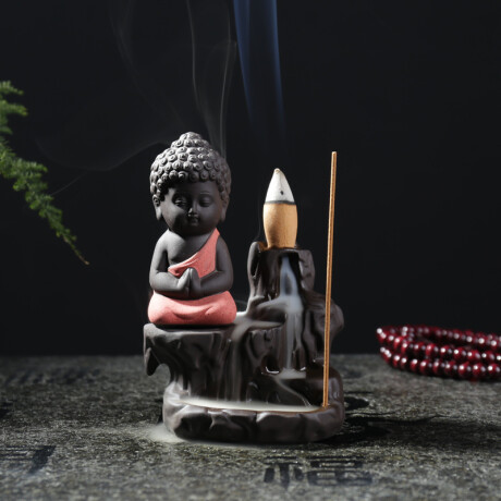 Fuente De Humo Buda - Sentado Rojo