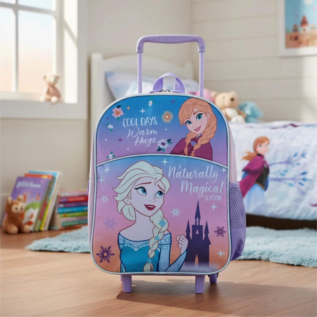 Mochila Disney Con Carro 35 X 26 Cm Frozen 