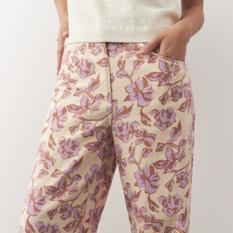 PANTALON JADEN PRINT Crudo