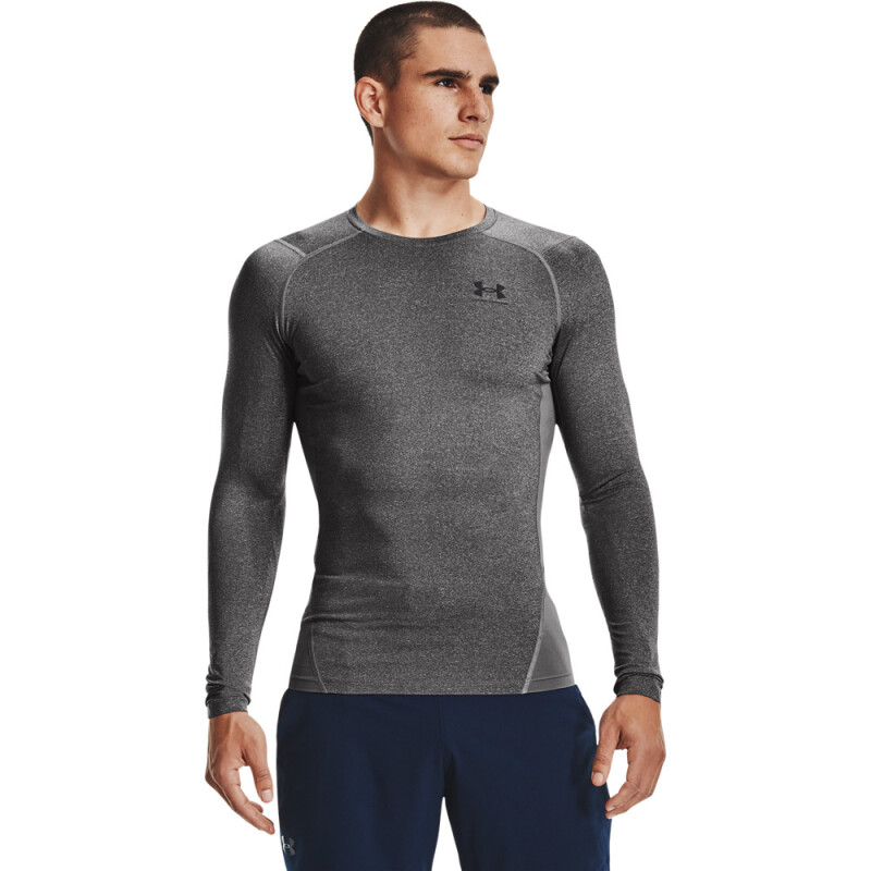 UA HG Armour Comp LS-WHT GRY-090