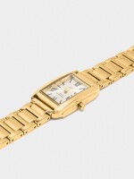 Reloj Rectangular Pulsera De Acero Inoxidable dorado