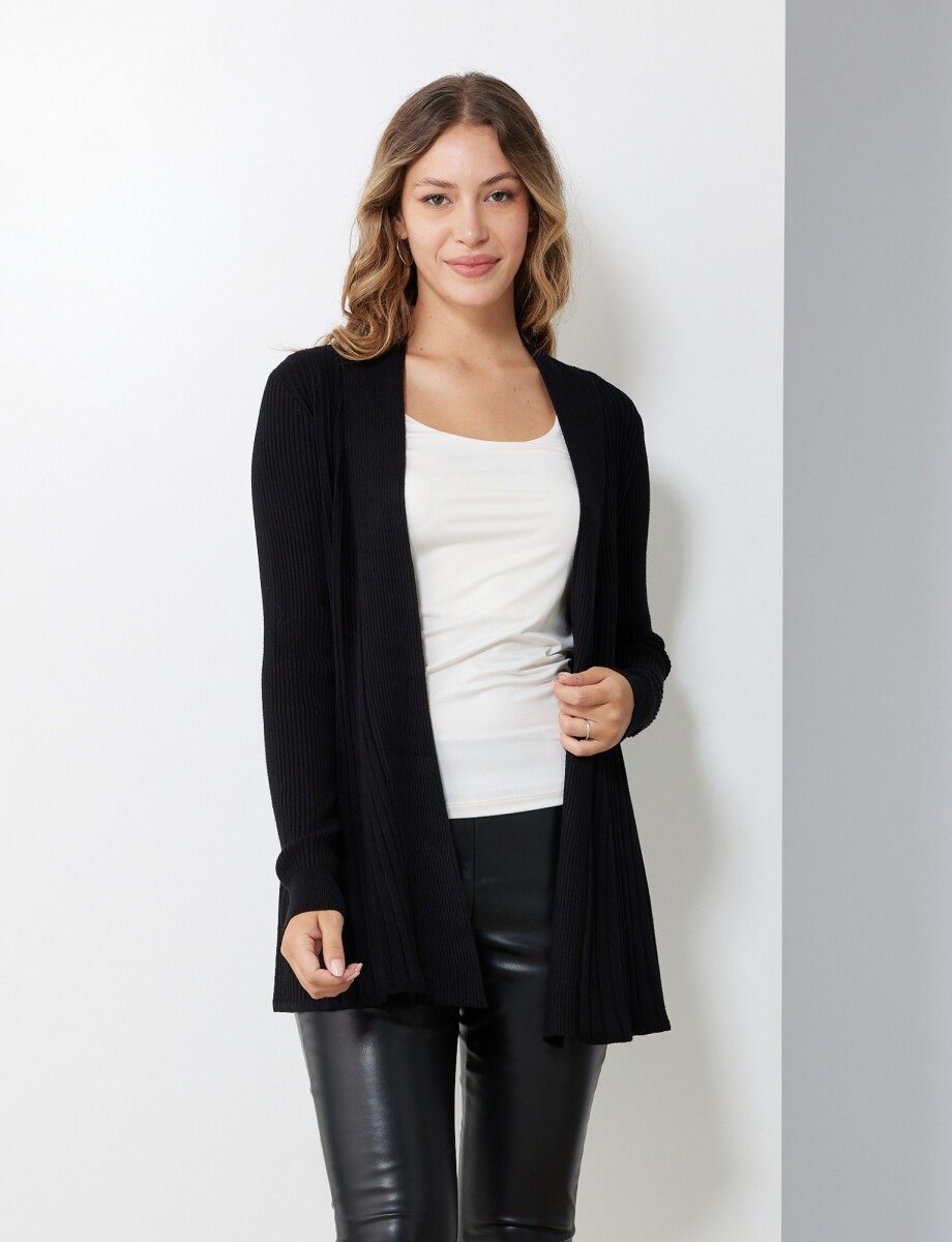 Cardigan Rib - Negro 