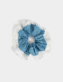 Skunzies De denim Maxi Scrunchie Broderie - Combinacion Bicolor