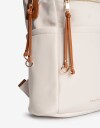 Mochilas Urbanas Mochila Con Cierre Y Bolsillos - Blanco Crema