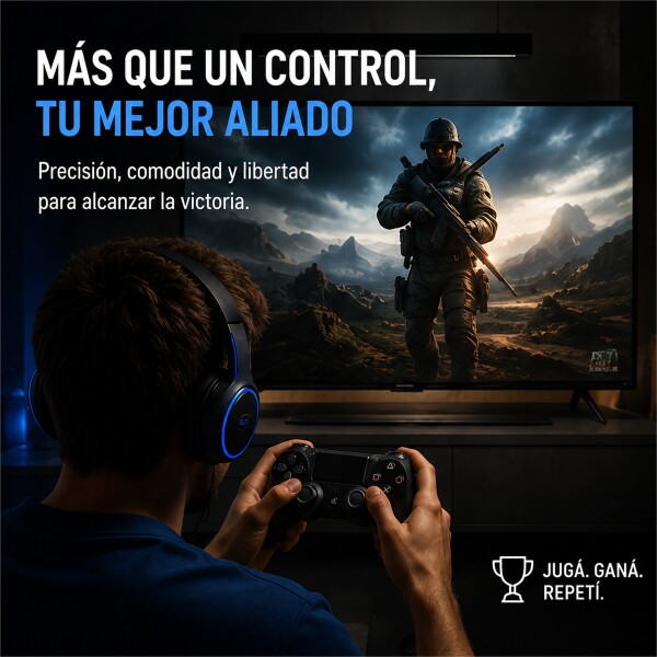 Joystick Inalámbrico para PS4 con Bluetooth y Batería Recargable Negro 1