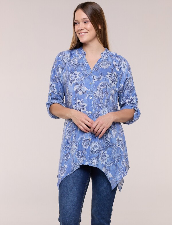 Blusa Flores CELESTE/MULTI