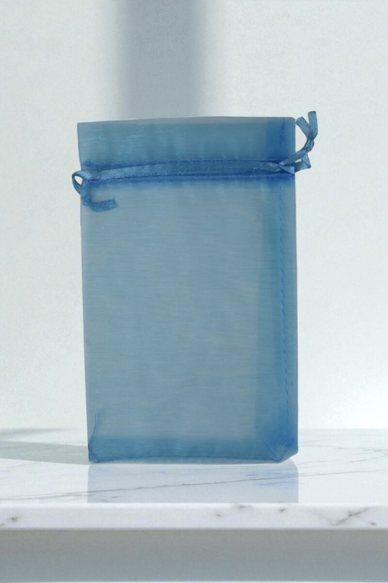 Bolsa organza 12x17 cm. - TURQUESA 