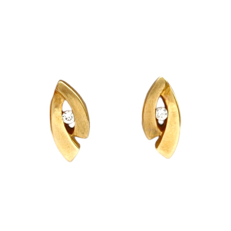 Caravanas Ojo de oro - Oro bajo - Zirconia- CA8074 conpiedra