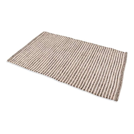 Alfombra Marron a rayas 100% Algodón - 50x80 Marrón