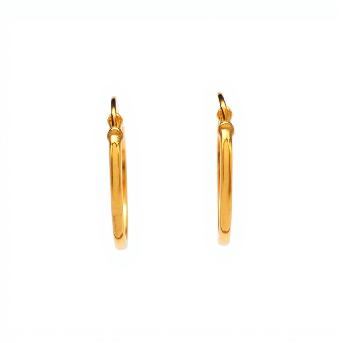 Caravanas aros de oro finos- Oro bajo - Sin piedra- CA8250 - sinpiedra 