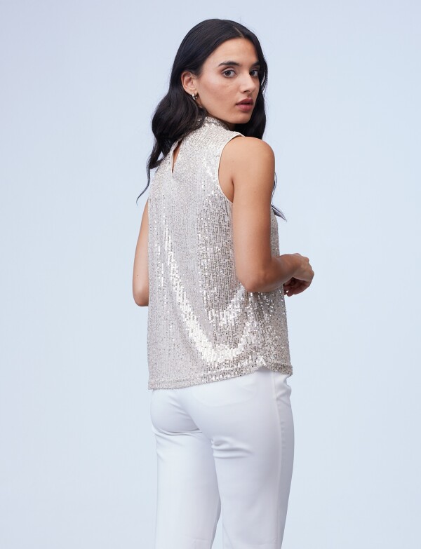 Blusa Lentejuelas BEIGE