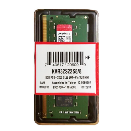 Memoria Ram Kingston Ddr4 Sodimm 8gb Kvr Memoria Ram Kingston Ddr4 Sodimm 8gb Kvr