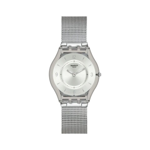 Reloj Swatch Metal Knit SS08M100M para mujer en acero Plateado