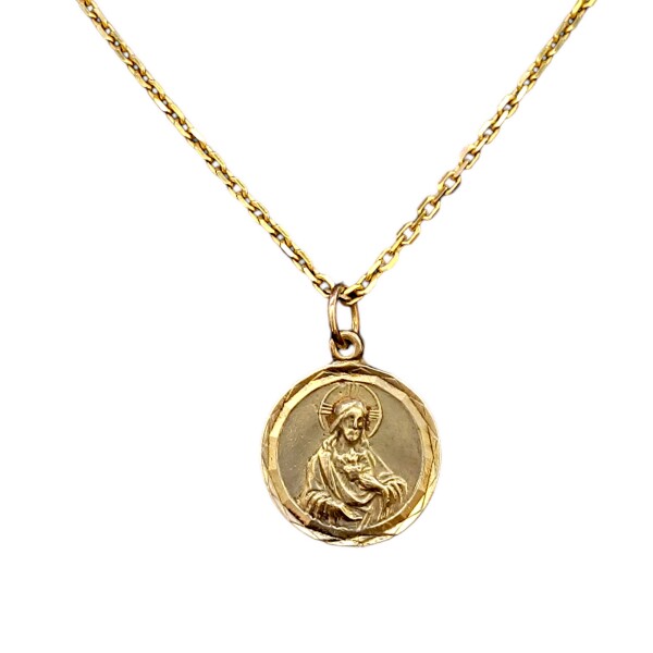 Dije Sagrado Corazón-Oro bajo-Sin piedra-CP8595 sinpiedra