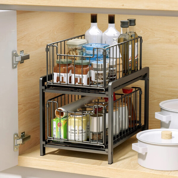 Organizador Fregadero Mesada 2 Estantes Cocina Mesada alacena Multiuso CAN010 Organizador Fregadero Mesada 2 Estantes Cocina Mesada alacena Multiuso CAN010
