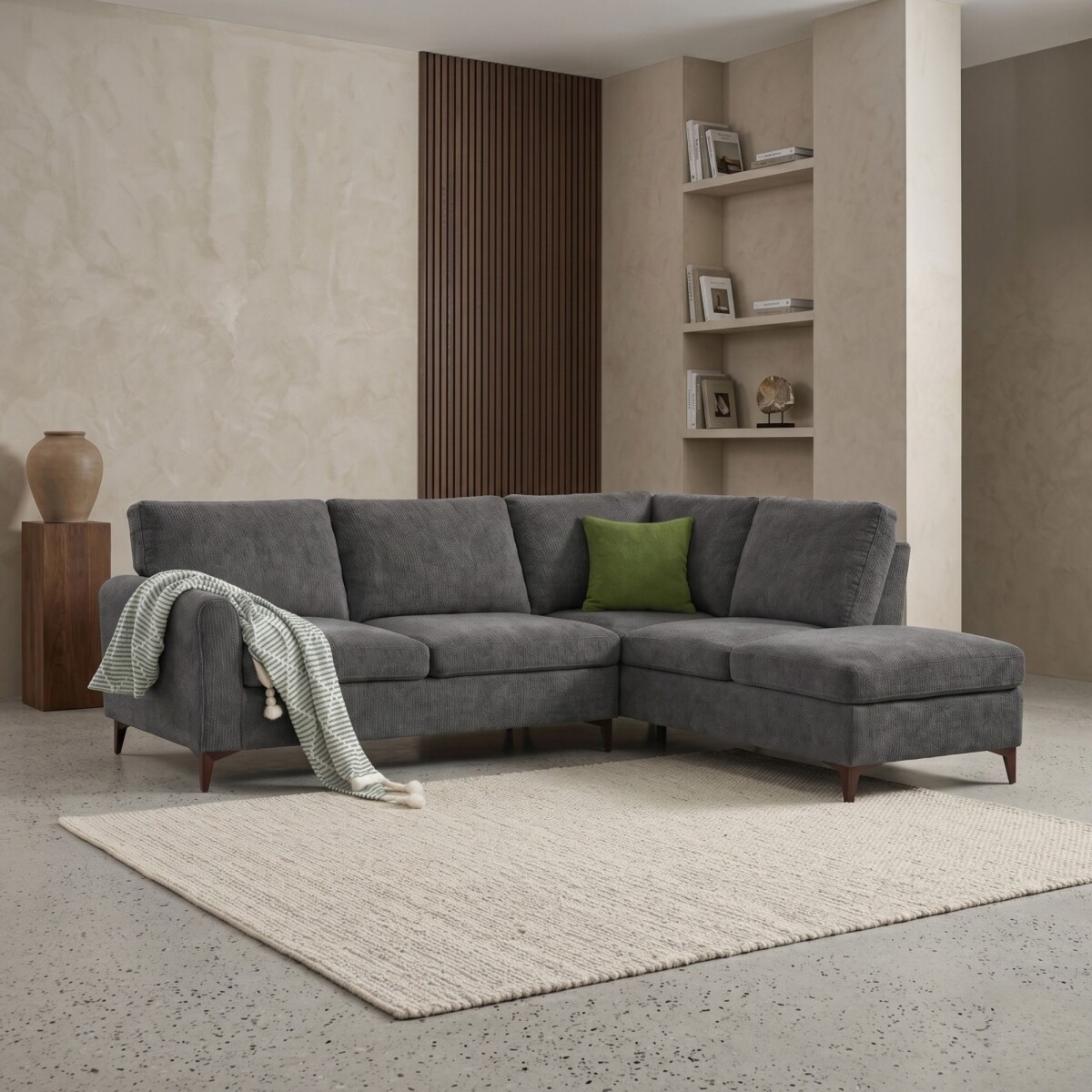 Sillón Esquinero Living - Roma - Gris 