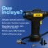 Inflador Portátil Compresor De Aire Batería Display Luz Led Color Negro