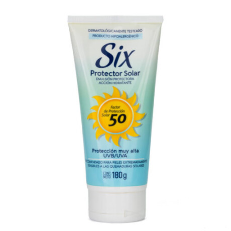 Protector Solar Six en Crema FPS50 80g Protector Solar Six en Crema FPS50 80g