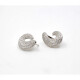 Caravanas En Oro 18K Blanco Y Brillantes Caravanas En Oro 18K Blanco Y Brillantes