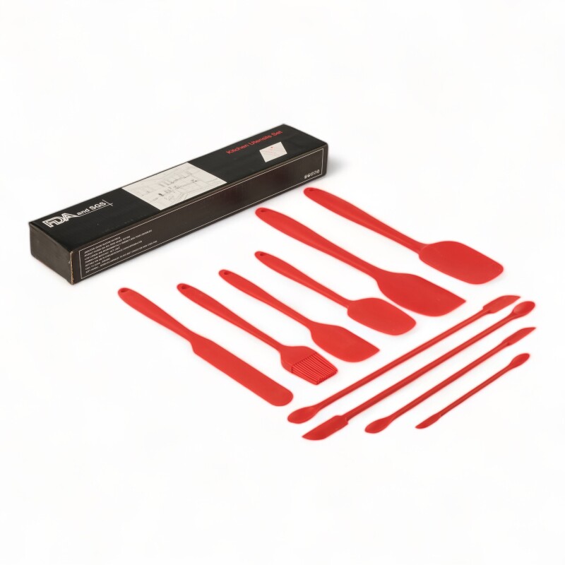 Set 10 Utensilios de Reposteria Rojo