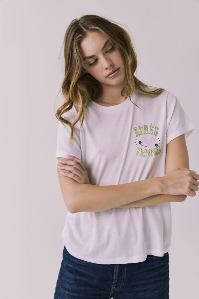 REMERA DE MANGA CORTA CALI DRE Blanco