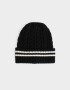 Gorro Romántico Gorro Tejido Varsity Negro - Negro