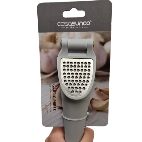 Pinza Manual Prensa Picador de Ajo en Acero Inoxidable Gris