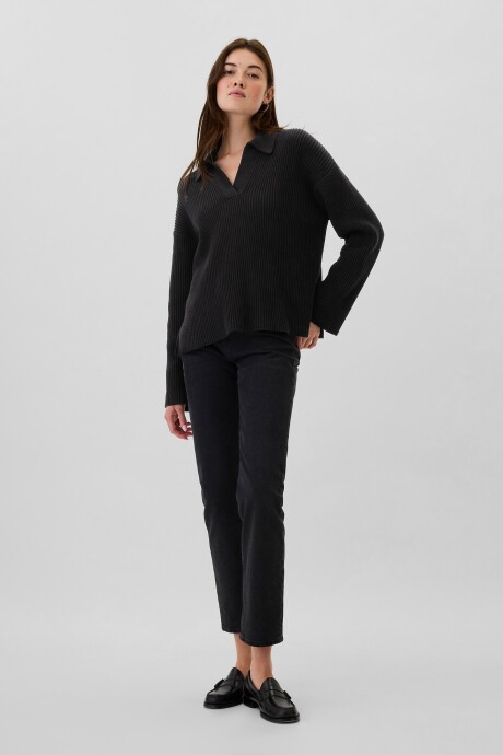Buzo Tipo Polo Mujer True Black
