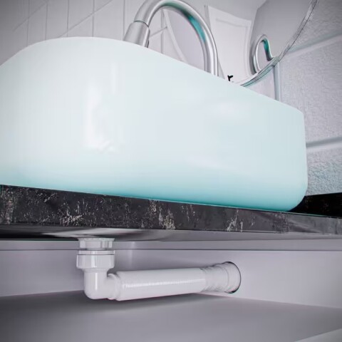 Sifón codo 90º universal corrugado Blukit blanco Sifón Codo 90º Universal Corrugado Blukit Blanco