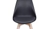 Silla Eames Joly - Acolchonado - Base De Madera Negro